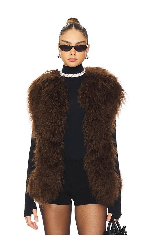 Dorothy Shearling Suede Vest in . - size L (also in M, S) - Susanna Chow - Modalova