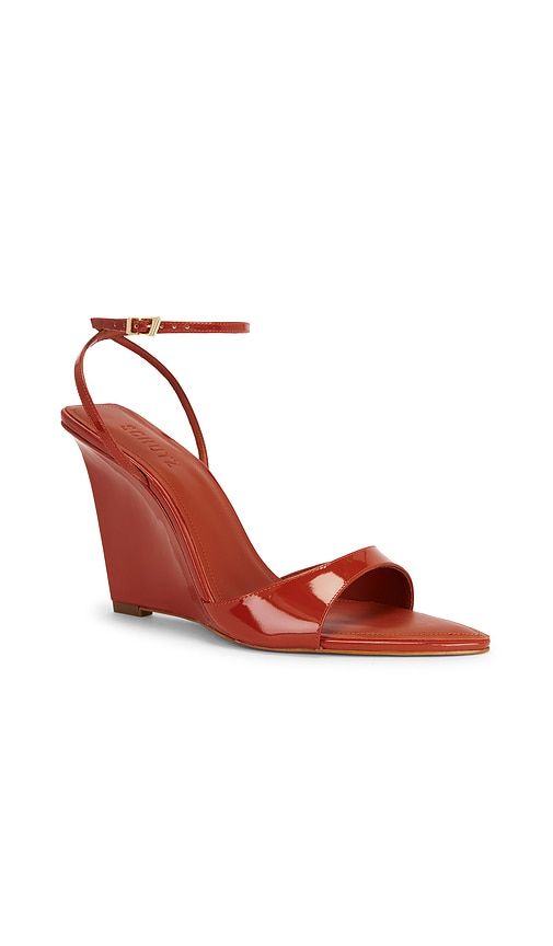 Elodie Wedge Sandal in Orange. - size 10 (also in 6, 7.5, 8, 8.5, 9, 9.5) - Schutz - Modalova