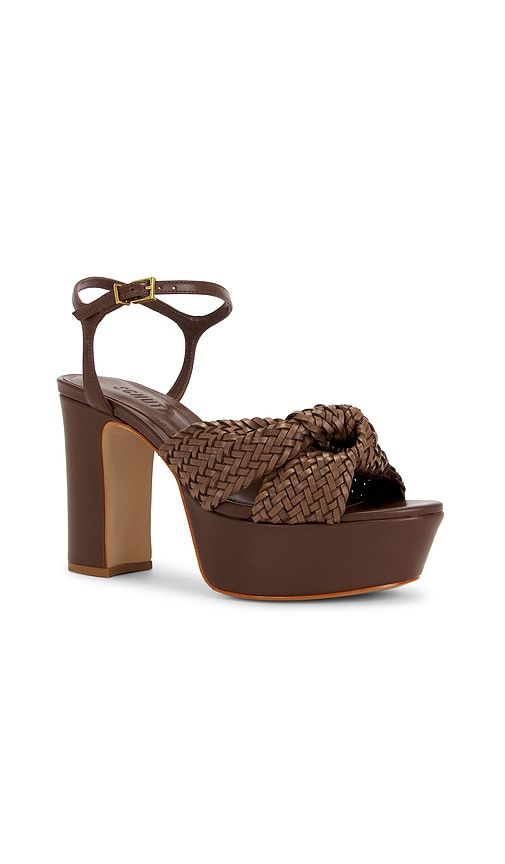 Marbella Platform Sandal in Brown. - size 10 (also in 8.5, 9, 9.5) - Schutz - Modalova