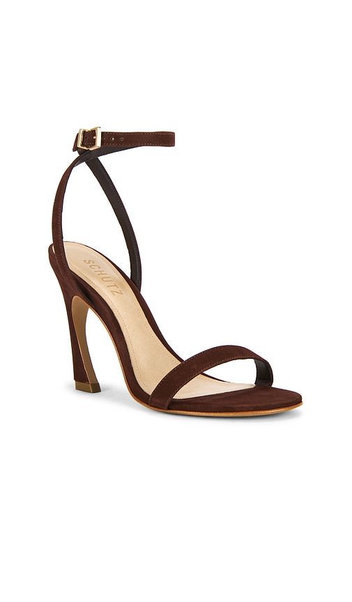 Cadey-Lee Curve Lace Sandal in Brown. - size 10 (also in 8.5) - Schutz - Modalova