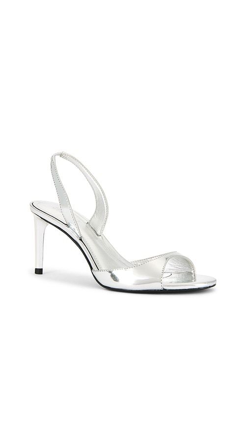 Scarlett Sling Mid Sandal in Metallic Silver. - size 10 (also in 9.5) - Schutz - Modalova