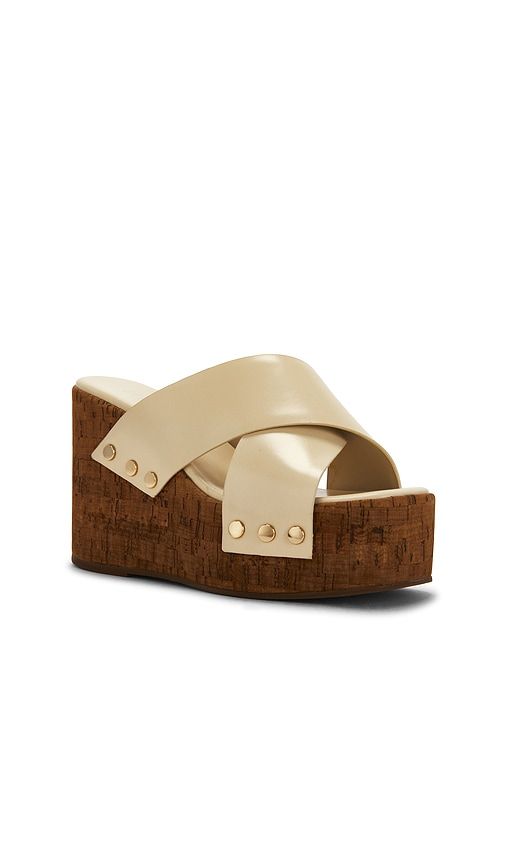 Serena Wedge Sandal in Beige. - size 11 (also in 6.5, 7, 7.5, 8, 8.5, 9, 9.5) - Schutz - Modalova