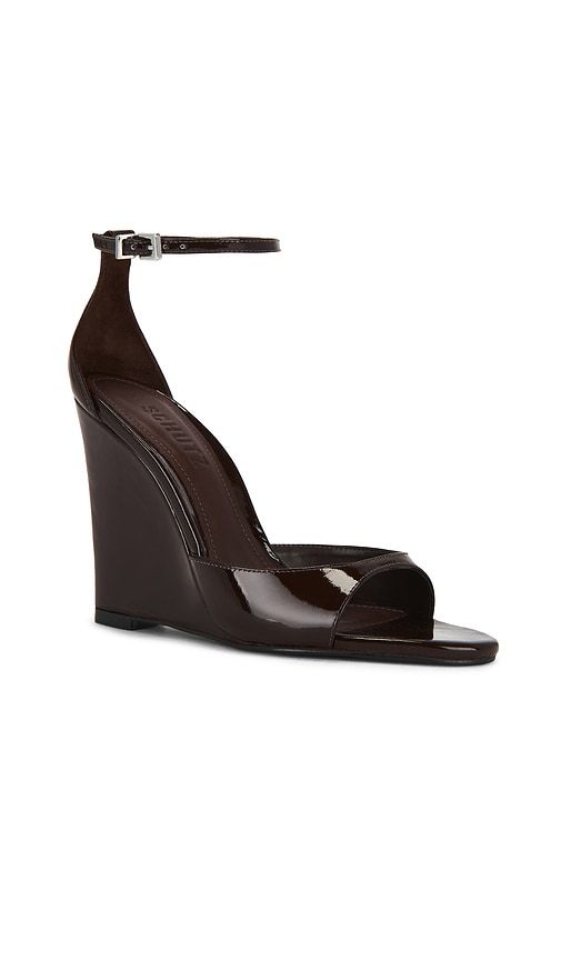 Scarlett Wedge Sandal in Chocolate. - size 10 (also in 6, 6.5, 7.5, 8, 8.5, 9, 9.5) - Schutz - Modalova