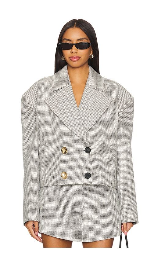 Cachet Button Jacket in Light Grey. - size L (also in M, S, XS) - SELMACILEK - Modalova