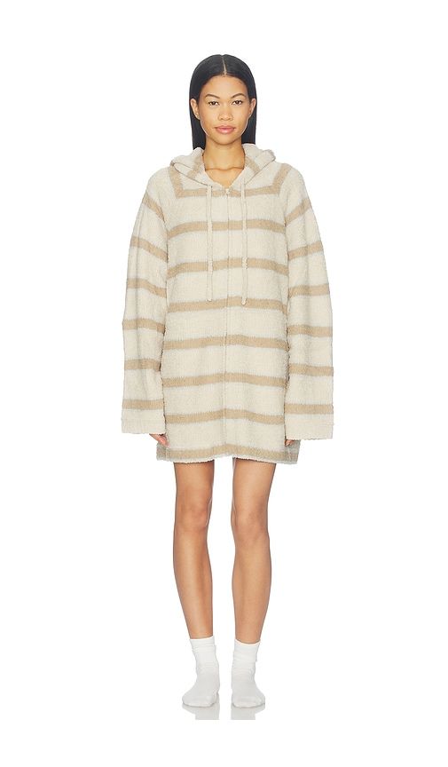 Stripe Snug Zip Hoodie in Tan - Sunday Citizen - Modalova