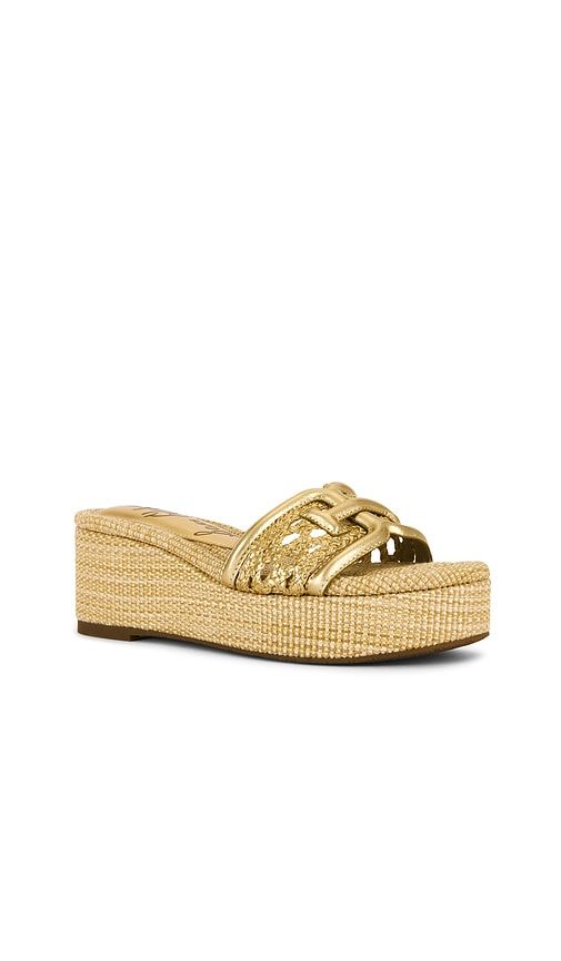 Pauleena Weave Sandal in Metallic Gold. - size 10 (also in 10.5, 6, 6.5, 7, 7.5, 8, 8.5, 9, 9.5) - Sam Edelman - Modalova