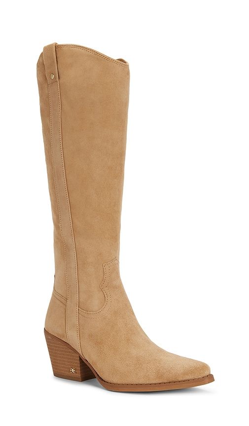 Wyatt Wide Calf Boot in Tan. - size 6.5 (also in 7, 7.5, 8.5, 9) - Sam Edelman - Modalova