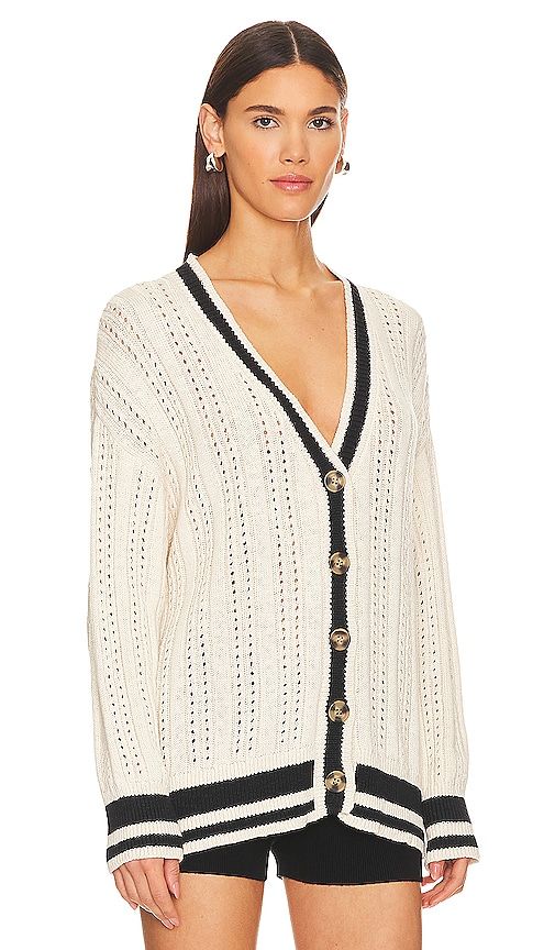 Sport Stripe Cardi in Cream. - size L (also in M) - Sanctuary - Modalova