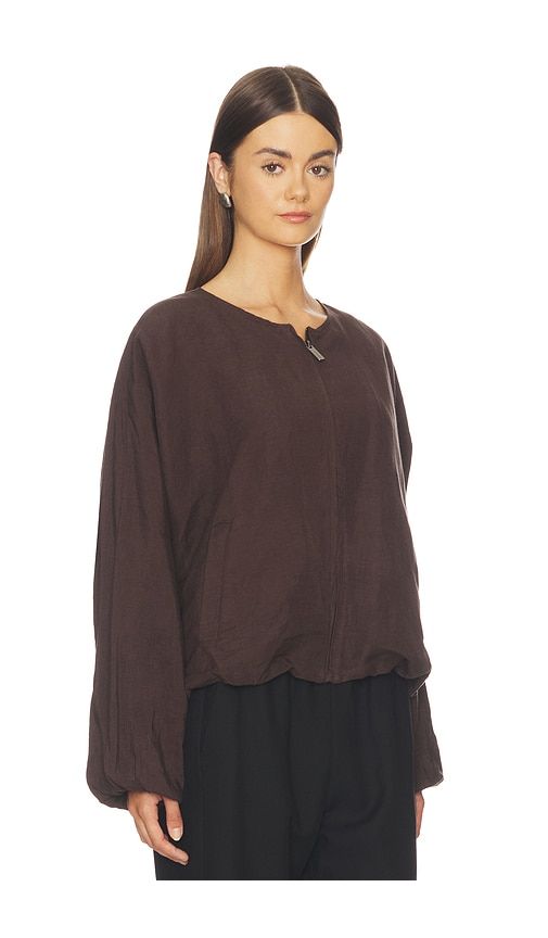 Linen Bubble Jacket in Brown. - size S (also in XS) - Sanctuary - Modalova