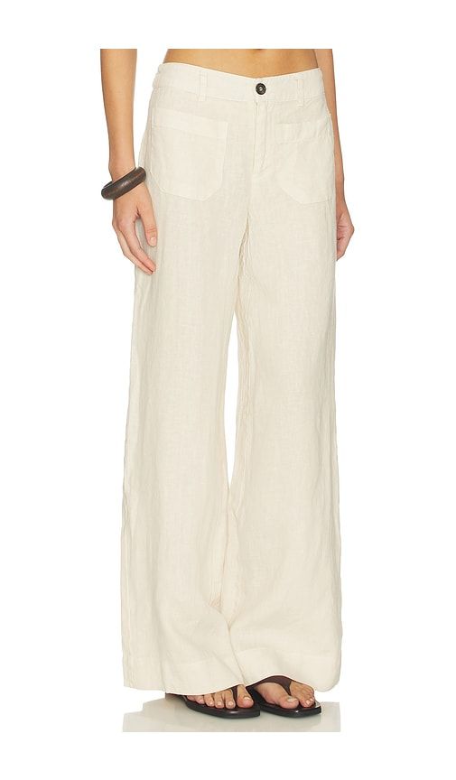 The Linen Marine Wide Leg Pants in Cream. - size 25 (also in 26, 29, 30, 31, 32) - Sanctuary - Modalova