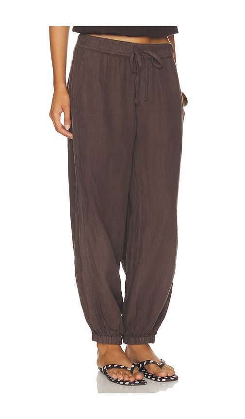 Melody Micro Linen Balloon Pant in Brown. - size L (also in M, XL) - Sanctuary - Modalova