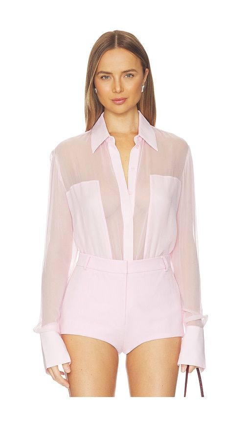 Flore Silk Shirt in Pink. - size M (also in S, XS) - SANS FAFF - Modalova