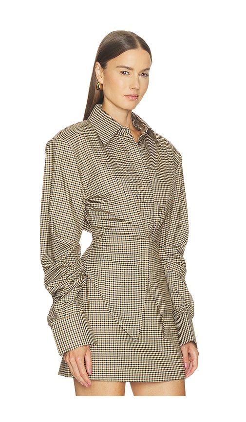 Check Founder's Blouse in Brown. - size L (also in M, S, XS) - SANS FAFF - Modalova