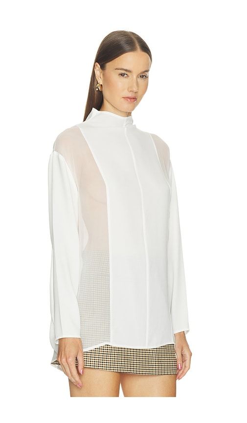 Mockneck Silkshirt in . - size L (also in M, S, XS) - SANS FAFF - Modalova