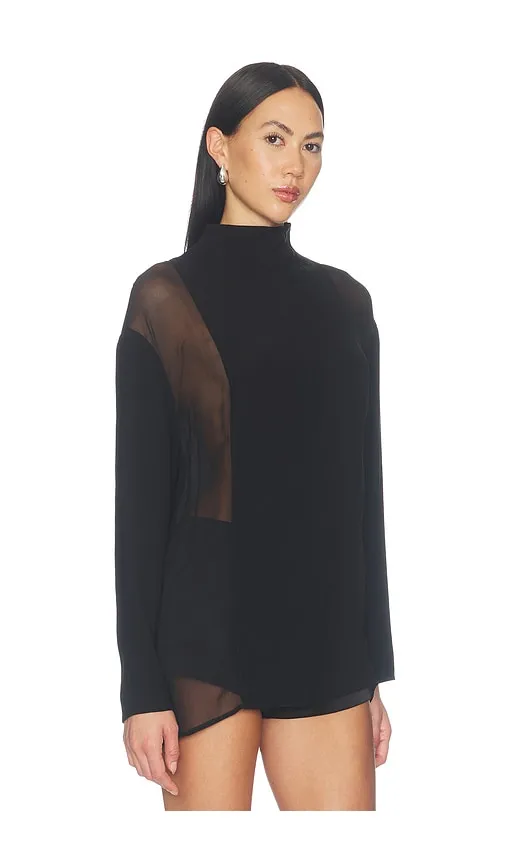 Mockneck Silkshirt in . - size L (also in M, S, XS) - SANS FAFF - Modalova