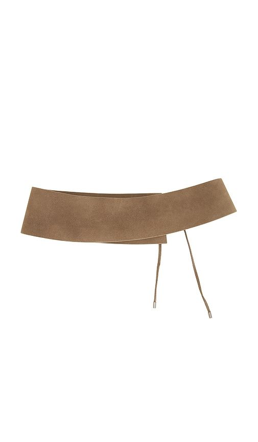 Suede Asymmetric Belt in Brown. - size XS/S (also in M/L) - St. Agni - Modalova