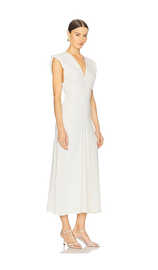 Plunge Drape Dress in White. - size M (also in S) - St. Agni - Modalova