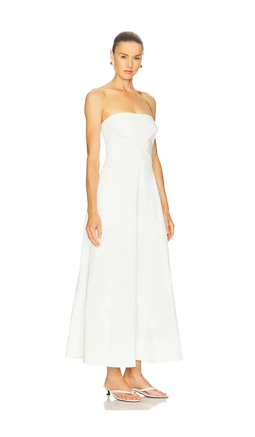 Sculpted Cotton Strapless Dress in White. - size M (also in S) - St. Agni - Modalova
