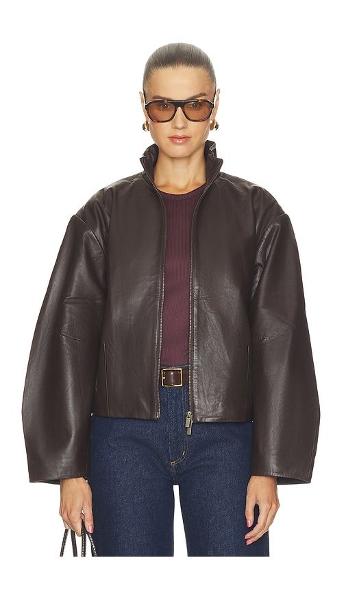 Cocoon Zip Leather Jacket in . - size M (also in S) - St. Agni - Modalova