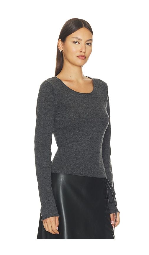 Fine Merino Wool Long Sleeve Top in Charcoal. - size XS (also in S, M, L) - St. Agni - Modalova