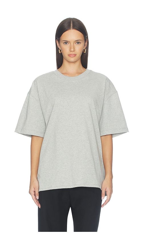 Cotton Jersey Split Back Tee in Grey. - size XS/S (also in M/L) - St. Agni - Modalova