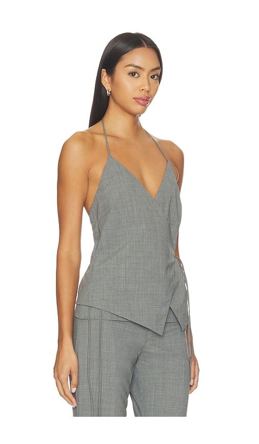 Wool Rouleau Halter Top in Grey. - size L (also in M, S, XL, XS) - St. Agni - Modalova