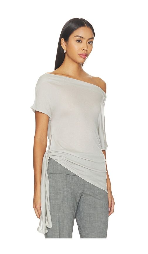 Fine Jersey Off Shoulder Top in Grey. - size L (also in M, S, XL, XS) - St. Agni - Modalova