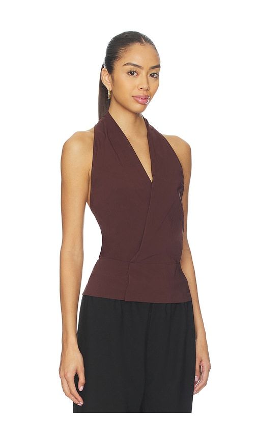 Halter Wrap Top in Brown. - size L (also in M, S) - St. Agni - Modalova