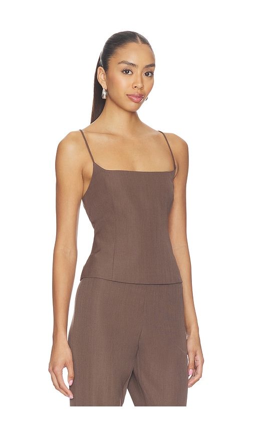 Silk Canvas Cami in Brown. - size S (also in XS) - St. Agni - Modalova