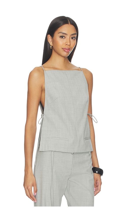 Square Side Tie Top in Grey. - size L (also in M, S) - St. Agni - Modalova
