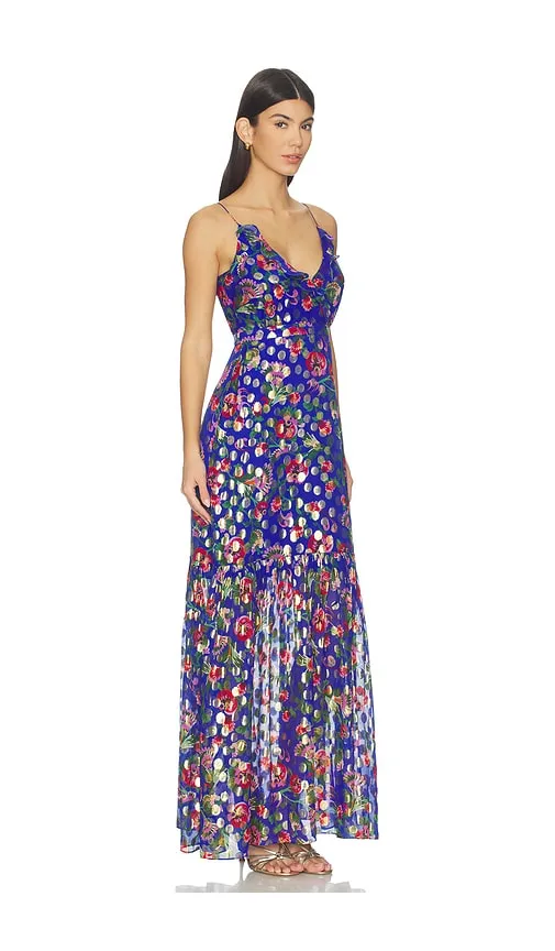 Ani Long Dress in Royal. - size 0 (also in 12, 2, 4, 6, 8) - SALONI - Modalova