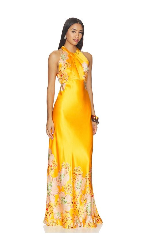 Cozette Long Dress in Yellow. - size 10 (also in 2, 4, 6, 8) - SALONI - Modalova