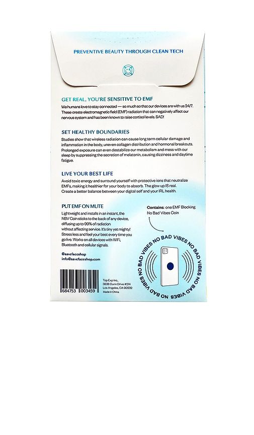 NBV(no bad vibes) Coin Anti-Radiation Blocking Decal in Blue - SAVEFACE - Modalova