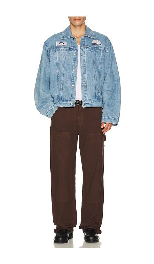 X Ford Patched Denim Jacket in Blue. - size L (also in M, S) - Siegelman Stable - Modalova