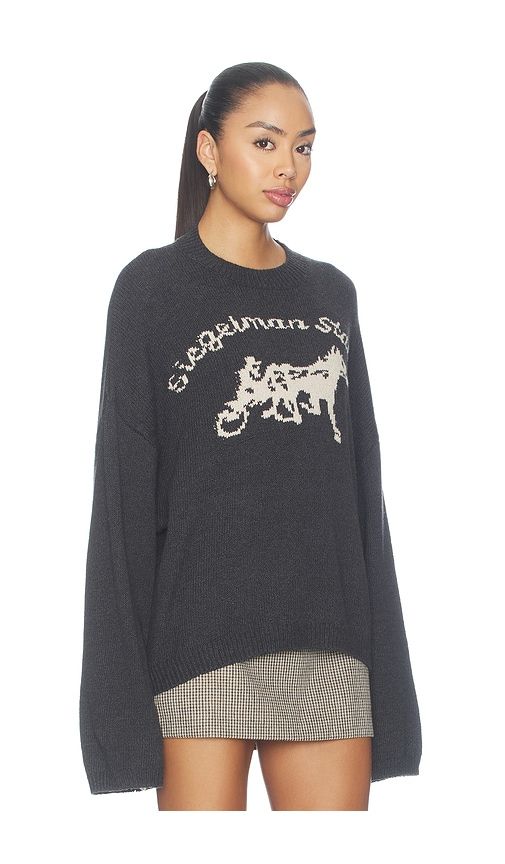 Logo Knit Sweater in Black. - size M/L (also in XS/S) - Siegelman Stable - Modalova