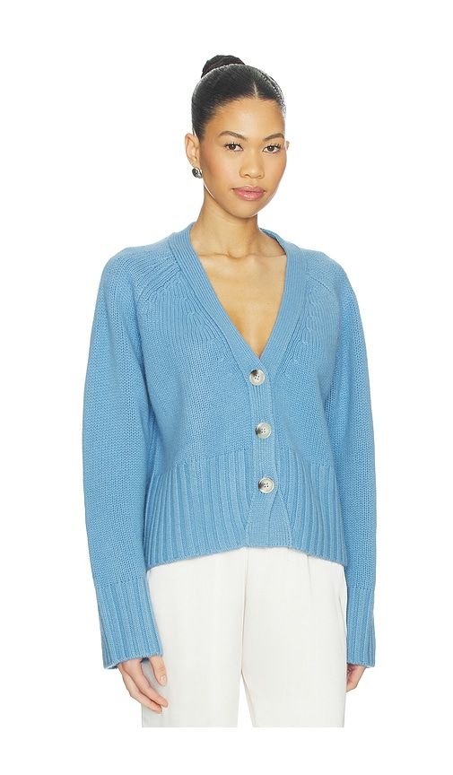 V-neck Cardigan in Blue. - size L (also in XL) - Soft Goat - Modalova