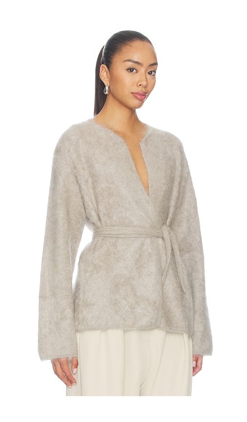 Brushed Cardigan in Light Grey. - size M (also in S, XS) - Soft Goat - Modalova
