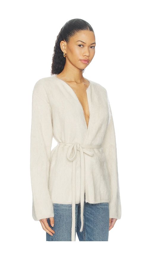 Brushed Cardigan in Ivory. - size L (also in M, S) - Soft Goat - Modalova