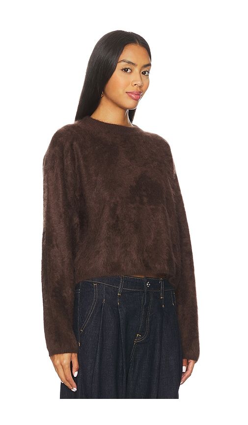 Brushed Crewneck Pullover in Brown. - size L (also in M, S) - Soft Goat - Modalova