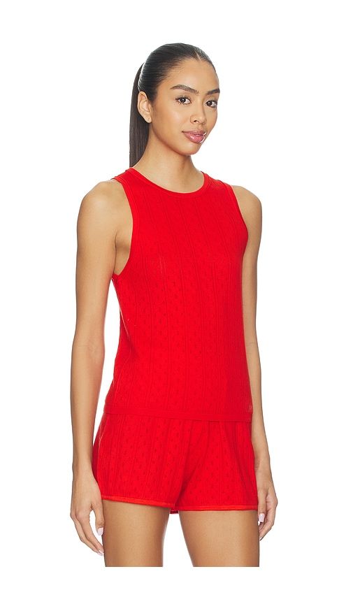 Pointelle Singlet Top in Red. - size L (also in M, S, XL, XS) - Soft Goat - Modalova