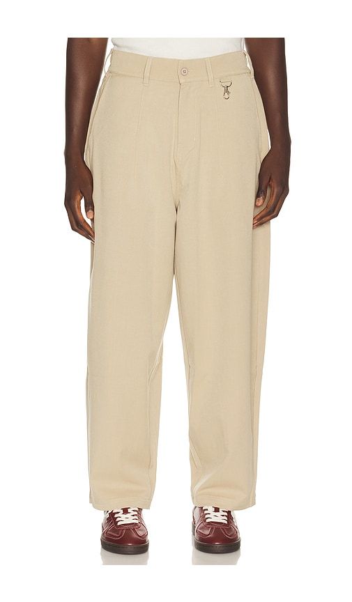 Calculus Baggy Pleated Pants in Brown. - size L (also in M, S, XL/1X) - Students Golf - Modalova
