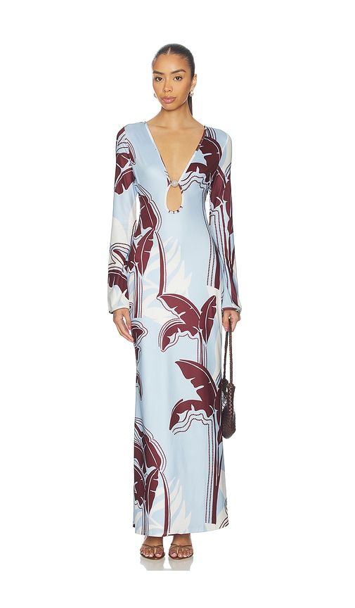 Amoree Long Maxi Dress in Blue. - size L (also in M, S, XL) - SEVEN WONDERS - Modalova