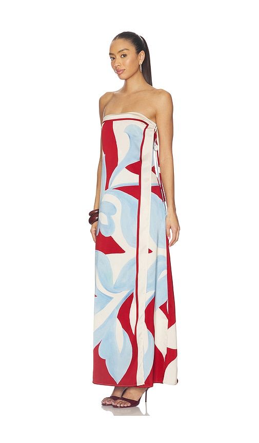 Amoree Strapless Maxi Dress in Blue,Red. - size S (also in XS) - SEVEN WONDERS - Modalova