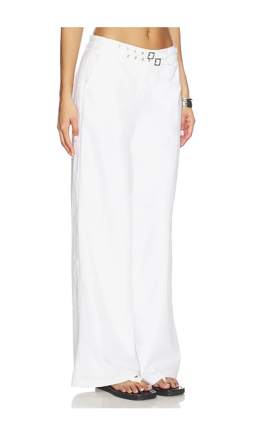 Zaylee Buckle Wide Leg Pant in . - size L (also in M, S, XL, XS) - SEVEN WONDERS - Modalova