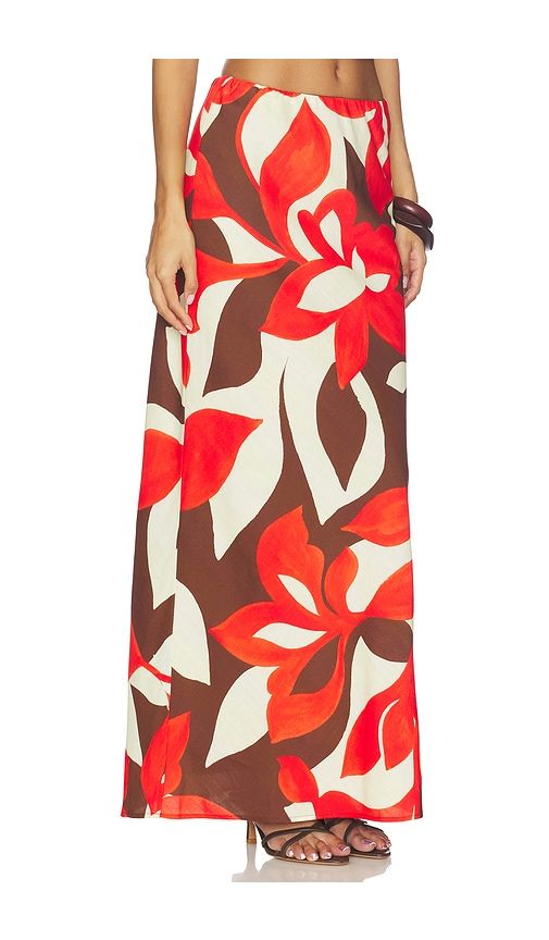 Billie Maxi Skirt in Amoree Chocolate in Red. - size M (also in S, XL, XS) - SEVEN WONDERS - Modalova