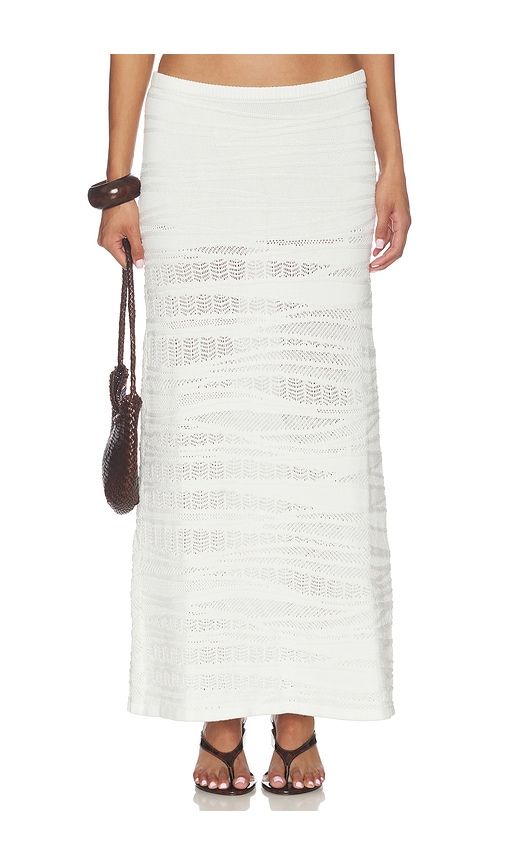 Wrenley Knit Maxi Skirt in White. - size L (also in M, S, XS) - SEVEN WONDERS - Modalova