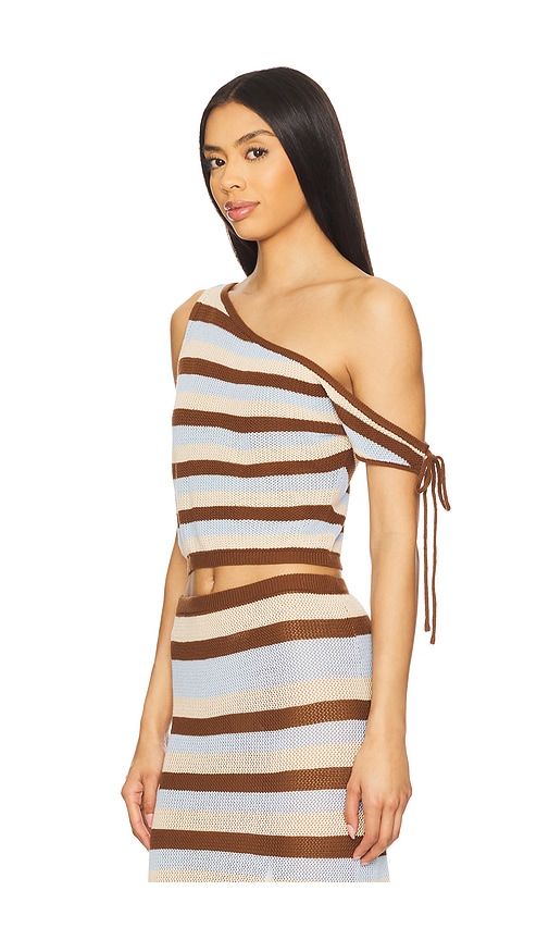 Hazel Top in Brown,Beige,Baby Blue. - size L (also in M, S, XL, XS) - SEVEN WONDERS - Modalova