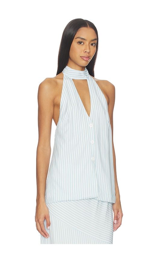Dania Halter Vest Top in Blue,White. - size L (also in M, S, XL, XS) - SEVEN WONDERS - Modalova