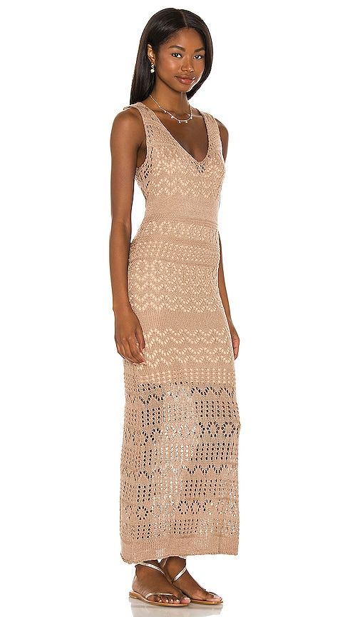 Shona Maxi Dress in Nude. - size L (also in M, S, XL, XS) - SNDYS - Modalova