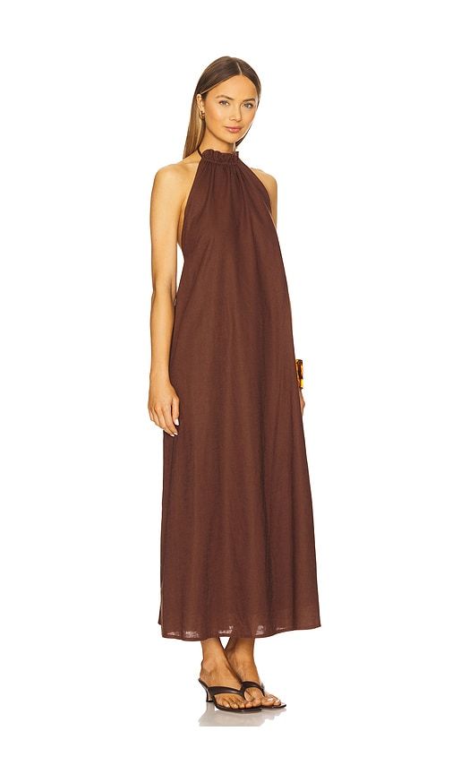 Alysse Halter Dress in Cognac. - size M (also in XL, XXL) - SNDYS - Modalova